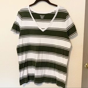 Olive Green & White T-shirt XXL Merona